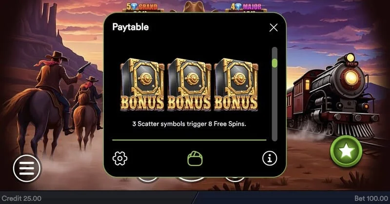 Gold Train Heist – Hold and Win vooru käivitamine müntidega