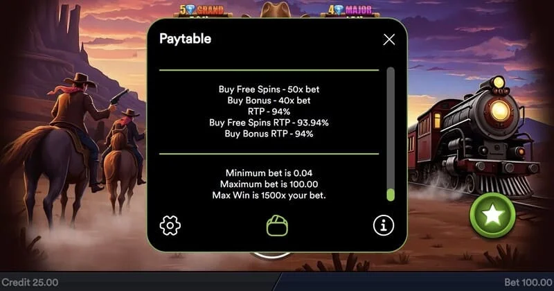 Gold Train Heist – Hold and Win vooru lõplik väljamakse
