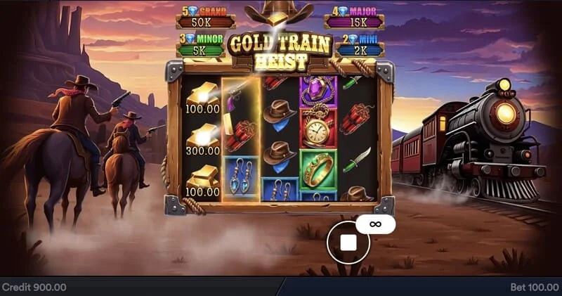 Gold Train Heist – peamine ekraan rullikute ja piraatide lahega